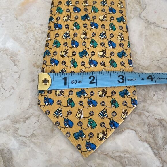 Authentic Hermes Multicolour 100% Silk Horse Equestrian Motif - Picture 8 of 8